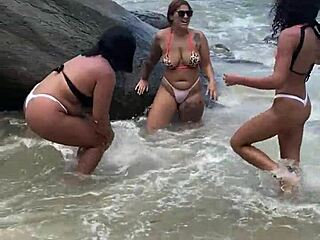 hey we're the hairy girls fucking wild on the beach