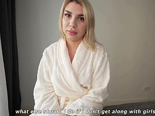 Stepmom Catches Son Watching Porn Helps Him Cum