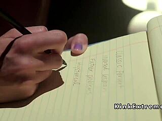 hey slave, feel that anal finger while i'm fucking you bound?