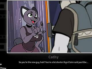 Virgin newbie takes banging anal in furry group scene