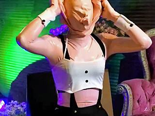 Kigurumi Rubber Doll Bound In Latex Catsuit Mummification