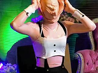 Kigurumi Rubber Doll Bound In Latex Catsuit Mummification