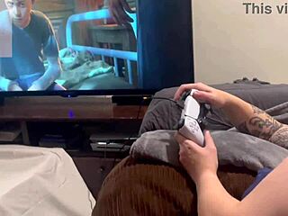 Step daddy's monster cock interrupts my gaming session hard