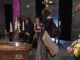 Priests Cure Sister Mary Anne's Insatiable Cock Cravings