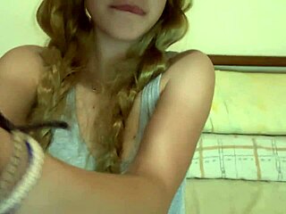 Cute Blonde Princess Gropes Big Natural Tits In Daddy's Garden Cabin