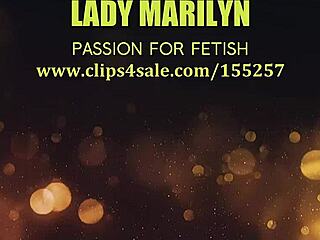 Lady Marilyn taunts her nylon-stockinged slave with teasing feet and domination play.