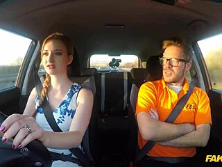 British Ginger Babe's Big Tits Bounce In Dirty Outdoor Car Doggystyle Ride