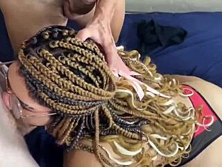 gulosa deepthroats spits on two trans cocks hungrily