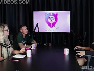 compilados da val mineirinha no bora cast com bruna carlos... sheer red lingerie heat!