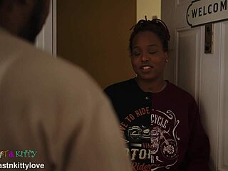 while hubby's away, this milf slut rides ex's cock doggy to creampie pt 2.