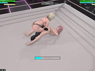 Hr2 chase tales dominates honoka with strapon wrestling