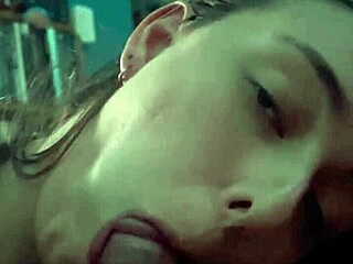 mamei slurping hubby's milk on long car ride swallow