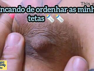 Chubby housewife lets strangers milk huge lactating tits