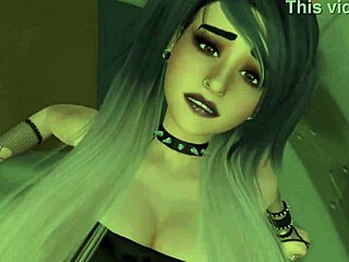 Guy pounds goth girl's tight hole pov style amid wild party chaos