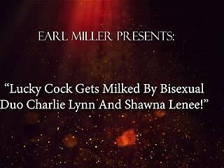 charlie lynn and shawna lenee deepthroat ride and milk lucky cock together