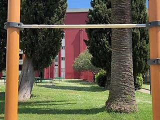 cute fitness babe bends over after yoga for rough doggystyle pounding