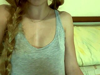 Cute Blonde Princess Gropes Big Natural Tits In Daddy's Garden Cabin