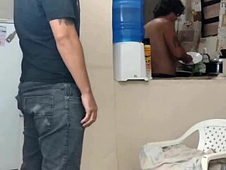 Wife Sneaks Quick Fuck Beside Watching Husband