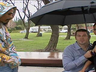 Brunette Cougar Mommy Fucked Doggystyle by Huge Cock on Bed