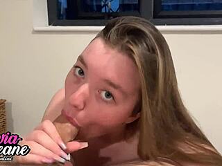 Gorgeous British 18yo Sucks Cock, Swallows Cum in Outdoor Lingerie Frenzy!