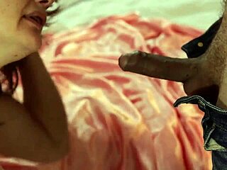 French amateur in leather dress rims, blows, and fucks pussy with cumshots