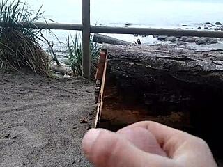 PLAYING WITH PUSSY PUBLIC BEACH OUTDOOR MASTURBATION HORNY SOLO