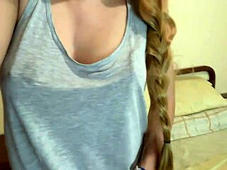 Cute Blonde Princess Gropes Big Natural Tits In Daddy's Garden Cabin