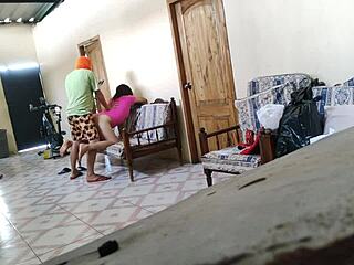 Stepmom Sofa Rest Turns Whore Fuck By Stepson Ebony!