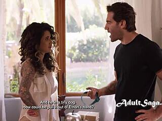 godson schemes to isolate and fuck his busty godmother!