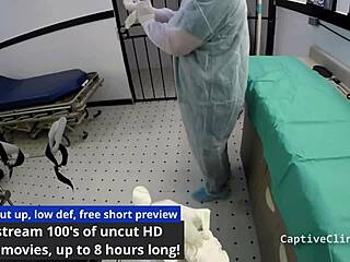 Lainey Spreads Tits in Latex Nurse Gloves Backstage