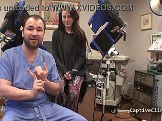 Lainey Spreads Tits in Latex Nurse Gloves Backstage