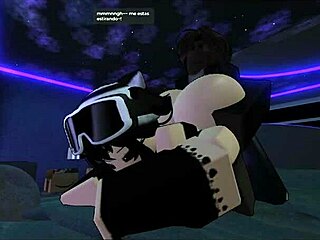 perrita savors every inch of that massive bbc with roblox music pumping