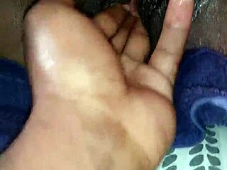 Close-up black ebony solo masturbation in explicit detail