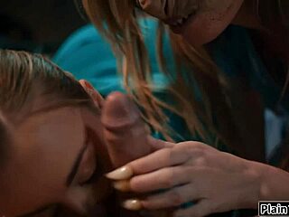 nurse offers dick back if patient licks her milky shaved pussy