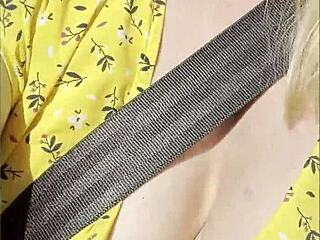 Wifey Flashes Perfect Big Tits Driving! Hot Car Show Part 2!