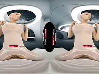 Realitylovers foursome rides cocks in space stockings