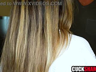 Asian milf Linda Lan deepthroats cucking husband holiday POV