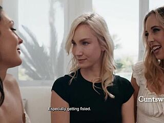 Blonde Cunts Explode in Lesbian Orgy Frenzy!