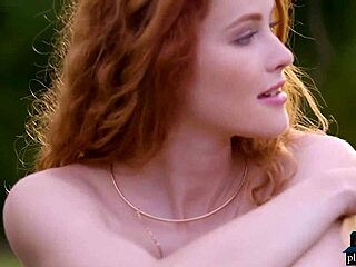 Hot redhead milf outdoor solo