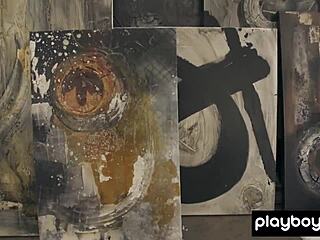 petite blonde rachel harris strips lingerie to bare big natural boobs