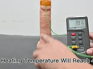 chinese factory tests huge vibrating heating dildo machine ride