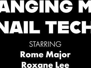 nail tech rome major scores big with busty italian milf's ass tits and monster cock ride outdoors