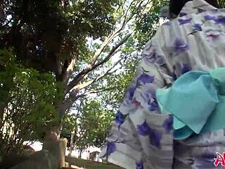 saki aoyama kimono sucks park uncensored