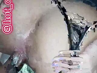 teasing wife's huge ass with monster cock anal creampie play