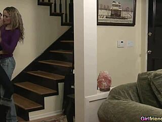 petite brunette teen girlfriends finger and masturbate together