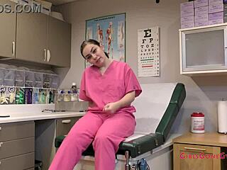 nurse dirty talks patient through jerk off cum explosion instructions