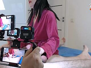 Blindfolded wife eaten in homemade mfm threesome?