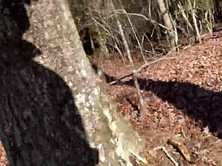 clitlicker662 flashes pussy outdoor forest solo orgasm update 23