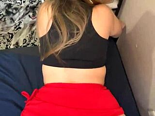 Party stepsis lifts skirt begs fat ass home fuck