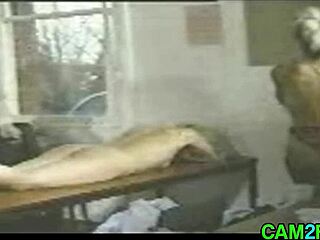 Blonde teen punished hard in class 😈 spanking in garage! 🔥